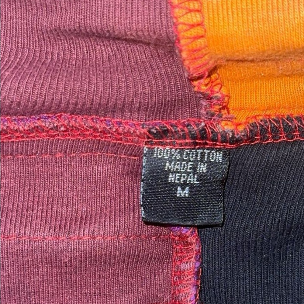 100% cotton Multicolor patchwork zip-up hoodie - image 3